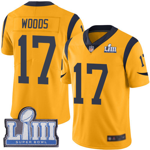Los Angeles Rams Limited Gold Men Robert Woods Jersey NFL Football 17 Super Bowl LIII Bound Rush Vapor Untouchable